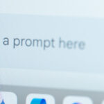 Enter new prompt in google Gemini on screen close up view