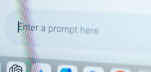 Enter new prompt in google Gemini on screen close up view